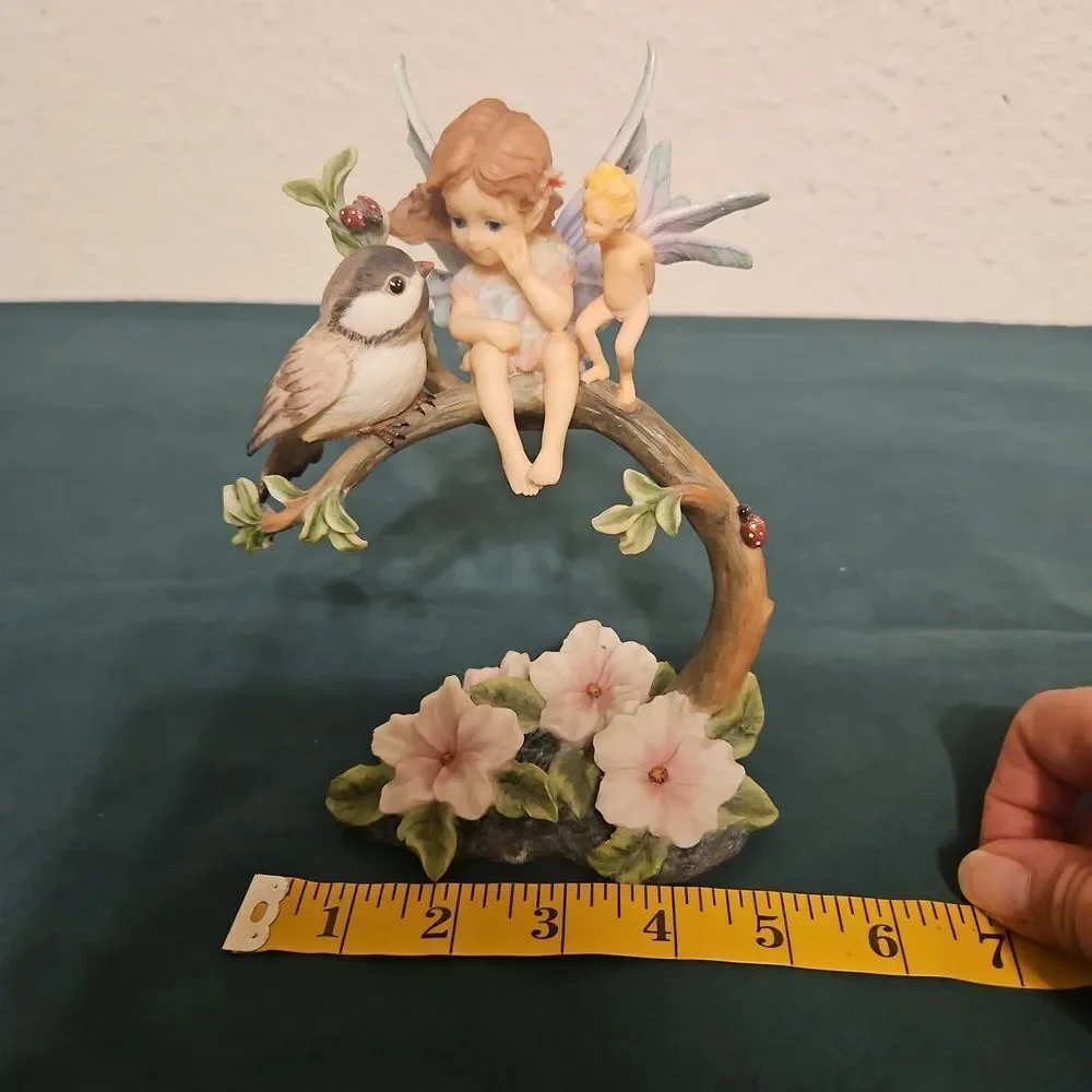 Pacific Giftware Fantasy Resin Fairys & Bird Table Accent Decor